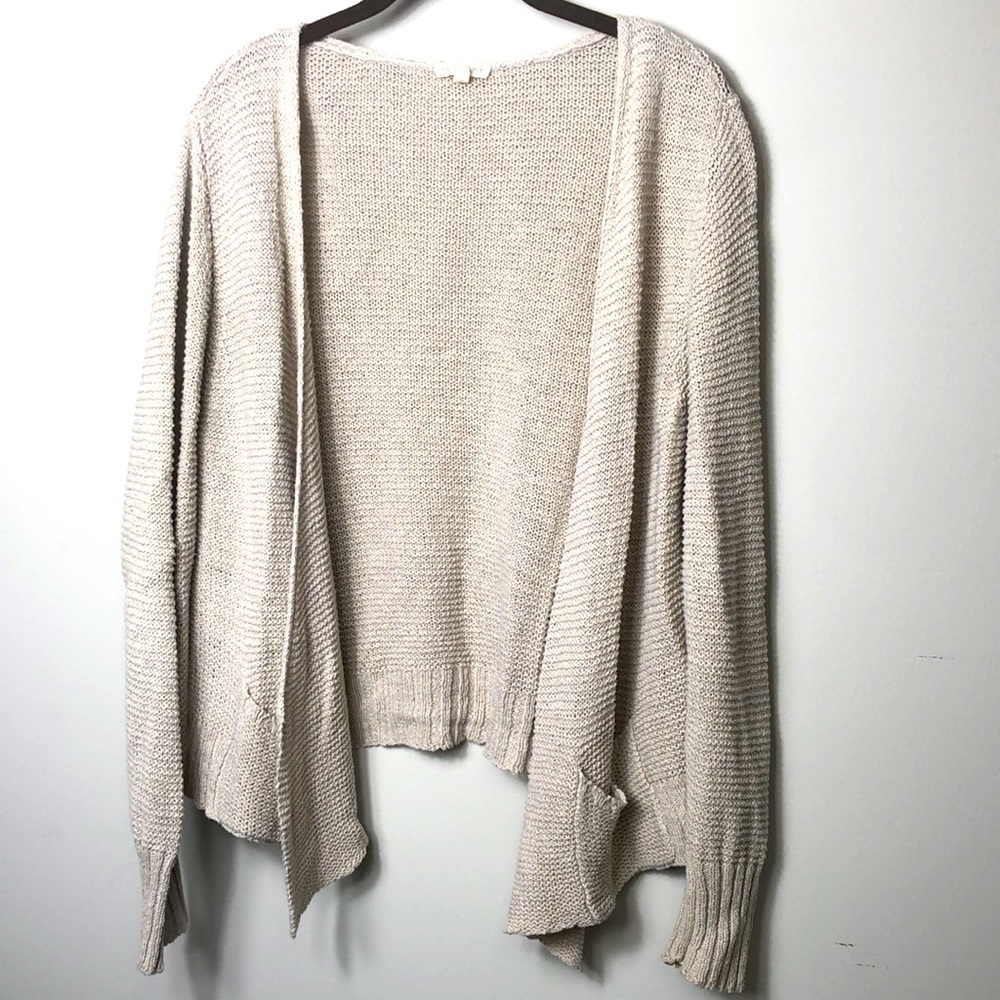 Eileen Fisher Oatmeal Open Cardigan